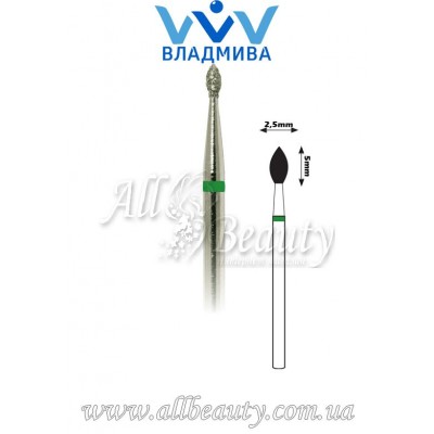 Насадка с крупным алмазным напылением - Почка 5 мм / 2,5 мм Насадка с крупным алмазным напылением - Почка 5 мм / 2,5 мм