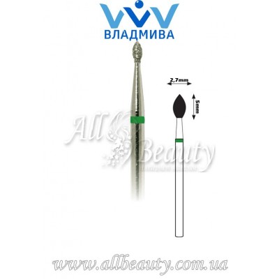 Насадка с крупным алмазным напылением - Почка 5 мм / 2,7 мм Насадка с крупным алмазным напылением - Почка 5 мм / 2,7 мм