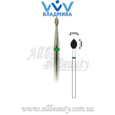Насадка с крупным алмазным напылением - Почка 5 мм / 3,3 мм Насадка с крупным алмазным напылением - Почка 5 мм / 3,3 мм