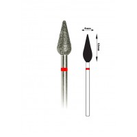 Насадка с мелким алмазным напылением - Почка закруглённая длинная 12 мм / 4 мм