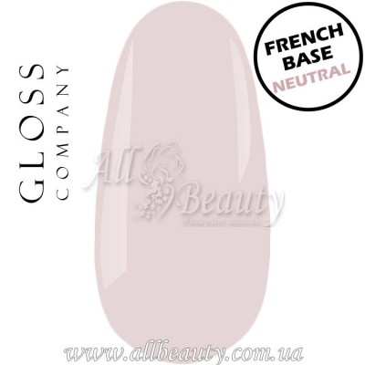 GLOSS Premium French Base Neutral- Каучуковая основа Френч 15 мл. GLOSS Premium French Base Neutral- Каучуковая основа Френч 15 мл.