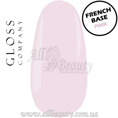 GLOSS Premium French Base Pink- Каучуковая основа Френч 15 мл. GLOSS Premium French Base Pink- Каучуковая основа Френч 15 мл.