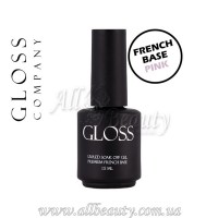 GLOSS Premium French Base Pink- Каучуковая основа Френч 15 мл.