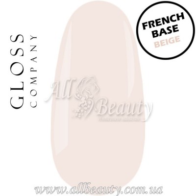 GLOSS Premium French Base Beige- Каучуковая основа Френч 15 мл. GLOSS Premium French Base Beige- Каучуковая основа Френч 15 мл.
