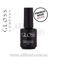 GLOSS Premium French Base Beige- Каучуковая основа Френч 15 мл.
